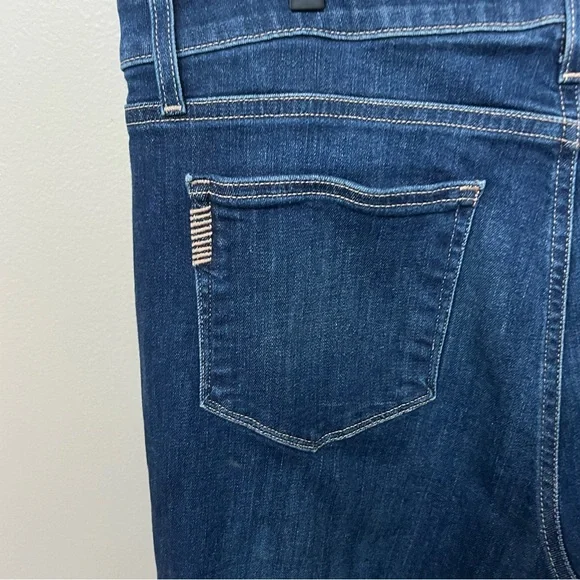 Paige Brigitte Crop Jeans Designer Straight Leg Boyfriend Jeans Dark Wash 30